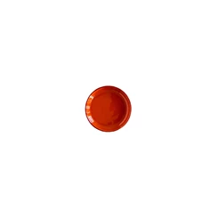 Val-Pottery-Marvelous-bord-D12cm-H2cm-Estela-dark-orange-dark-red-line