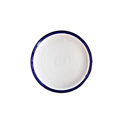 Val-Pottery-Marvelous-bord-D27cm-H3cm-Ana-wit-blauw