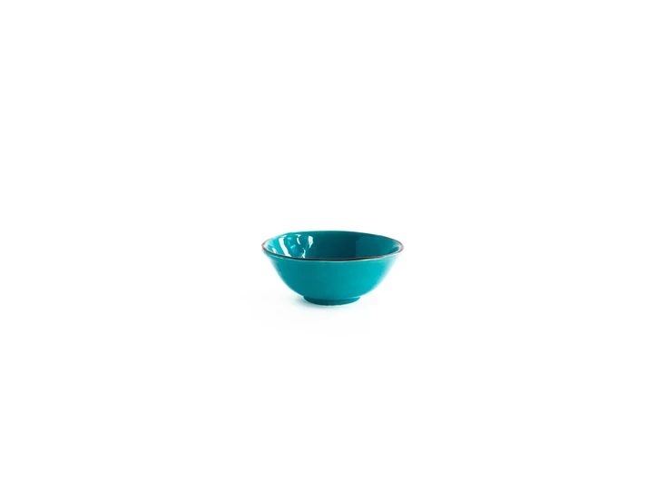 Val-Pottery-Marvelous-bowl-D15cm-H6cm-Inez-turquoise-dark-red-line