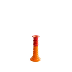 Val-Pottery-Marvelous-kandelaar-D8cm-H16cm-Luis-oranje-rood
