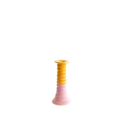 Val-Pottery-Marvelous-kandelaar-D8cm-H16cm-Luis-roze-geel