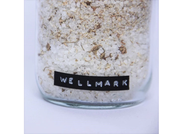 Wellmark-badzout-500ml-helder-glas-brass-enjoy-your-bath