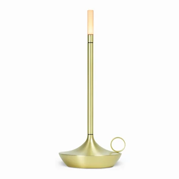 Wick-tafellicht-Led-herlaadbaar-H25cm-D11cm-brass