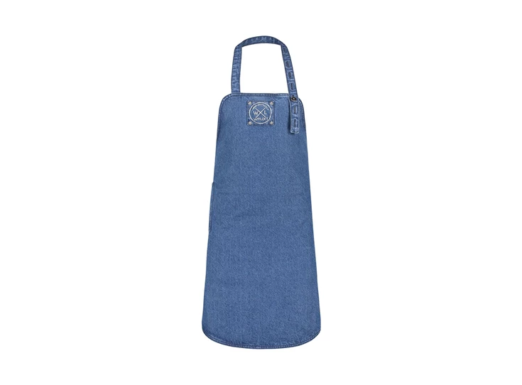 Witloft-classic-apron-keukenshort-L75cm-denim-midblauw